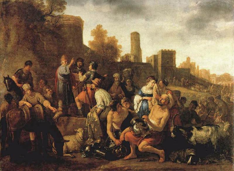 MOEYAERT, Claes Cornelisz. Moses Ordering the Slaughter of the Midianitic ag Sweden oil painting art